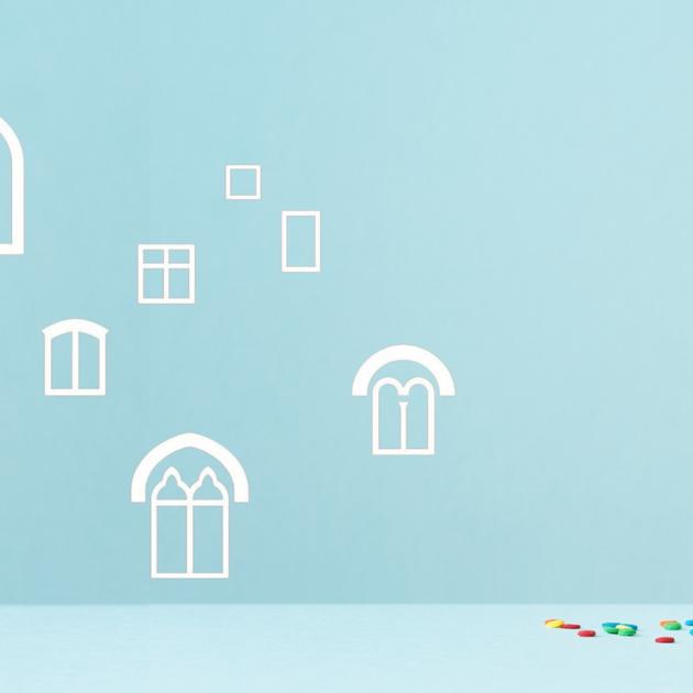 Una torta sullo sfondo del logo del Museo